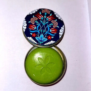 Natural soap in metallic(tin) gift box with Turkish Motives